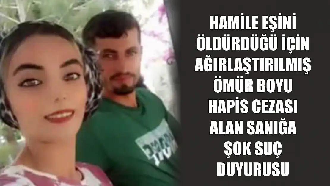 Hamile eşini öldürdüğü için ağırlaştırılmış ömür boyu hapis cezası alan sanığa şok suç duyurusu