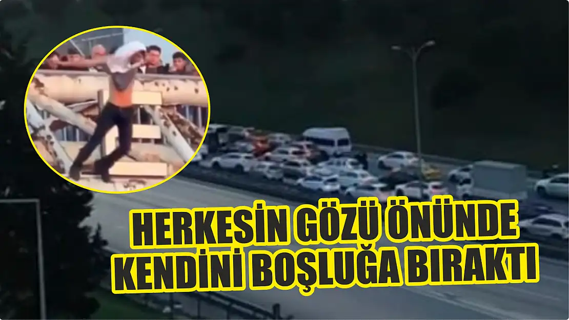 Herkesin gözü önünde kendini boşluğa bıraktı