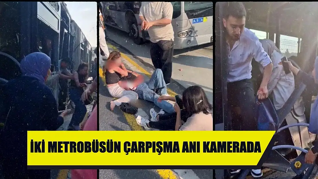 İki metrobüsün çarpışma anı kamerada