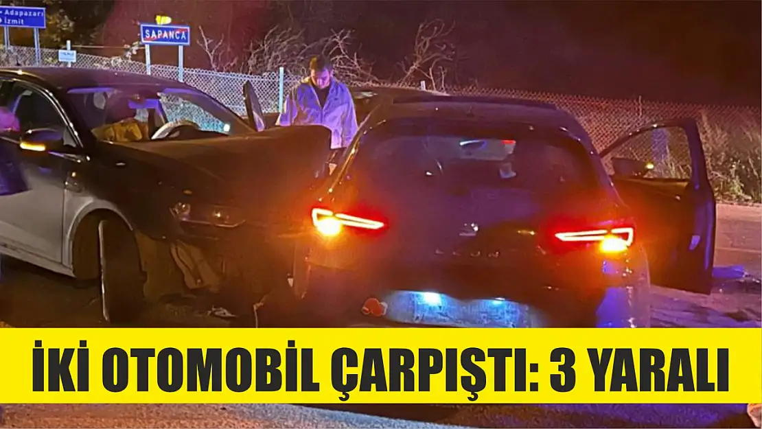 İki otomobil çarpıştı: 3 yaralı