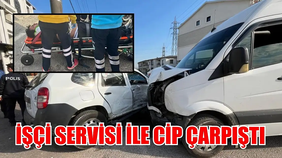 İşçi servisi ile cip çarpıştı: 7 yaralı