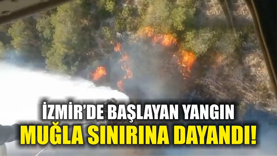 İzmir'de başlayan yangın Muğla sınırına dayandı!