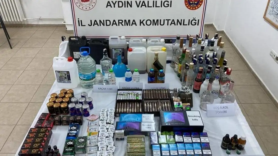 Jandarma'dan kaçak sigara ve alkol operasyonu