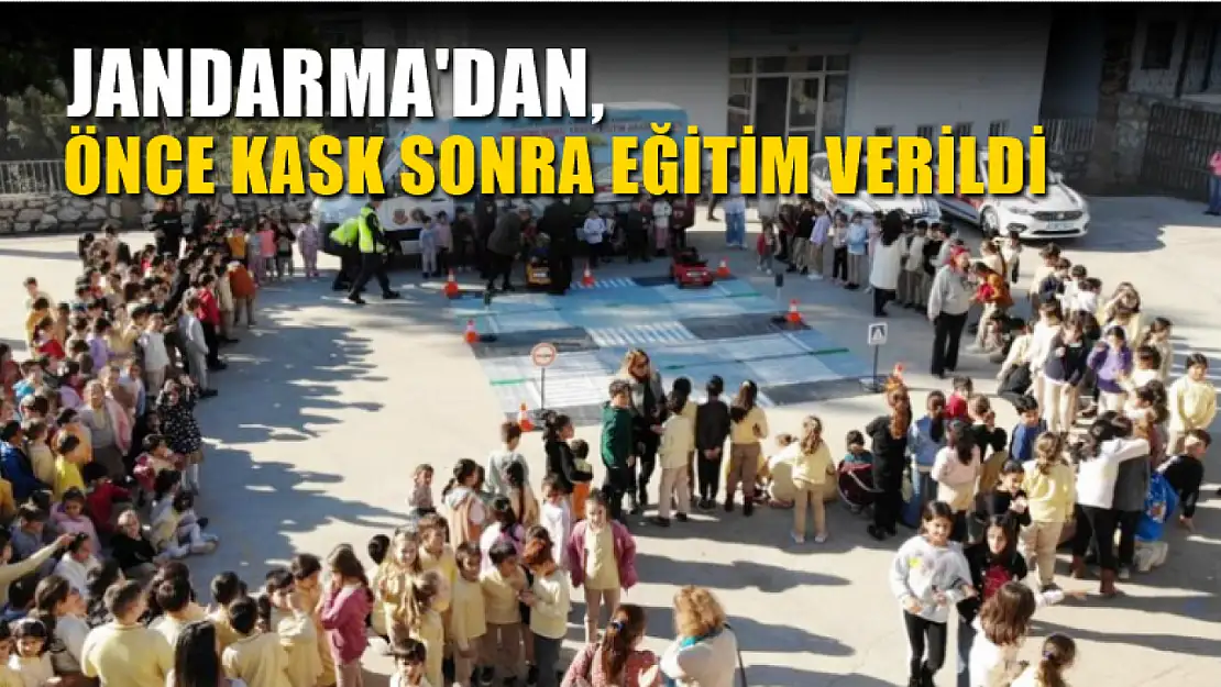 Jandarma'dan, önce kask sonra eğitim verildi