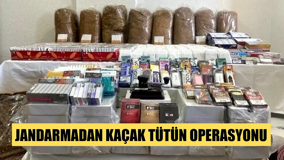 Jandarmadan kaçak tütün operasyonu