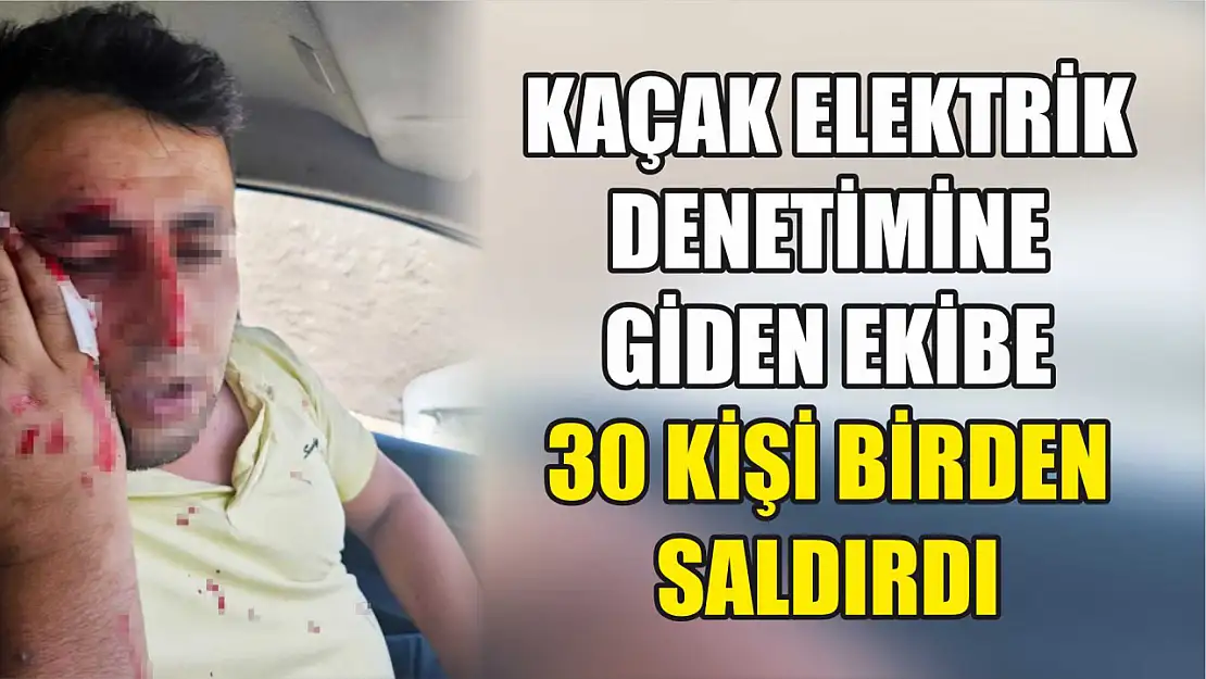 Kaçak elektrik denetimine giden ekibe 30 kişi birden saldırdı