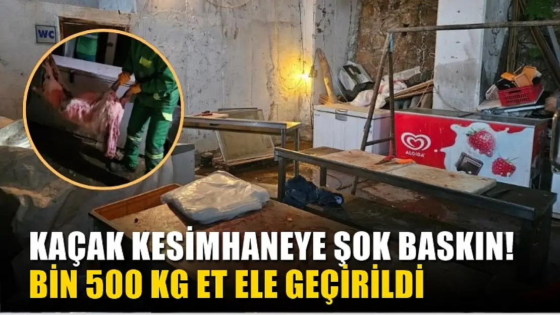 Kaçak kesimhaneye şok baskın! Bin 500 kg et ele geçirildi