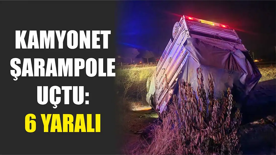 Kamyonet şarampole uçtu: 6 yaralı