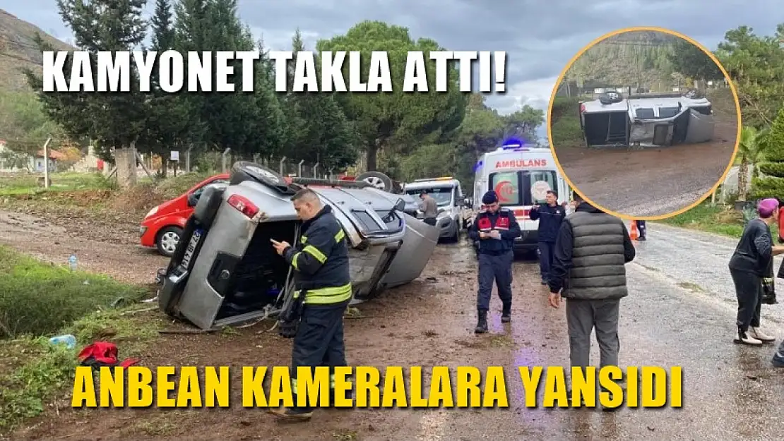 Kamyonet takla attı! Anbean kameralara yansıdı