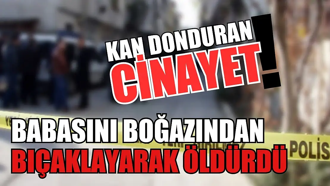 Kan donduran cinayet: Babasını boğazından bıçaklayarak öldürdü