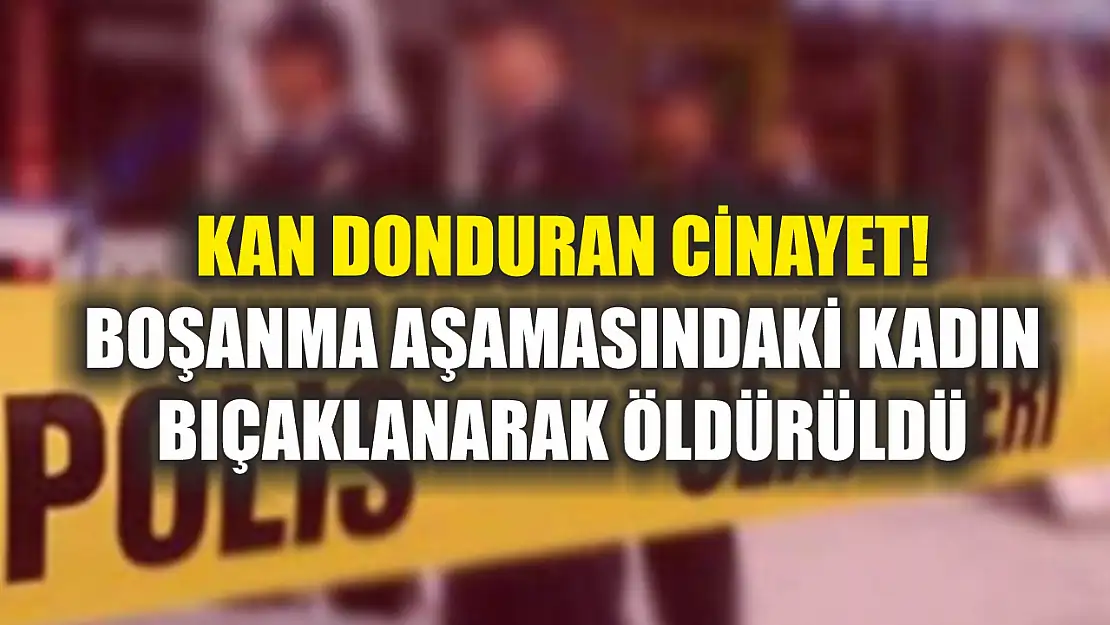 Kan donduran cinayet! Boşanma aşamasındaki kadın bıçaklanarak öldürüldü