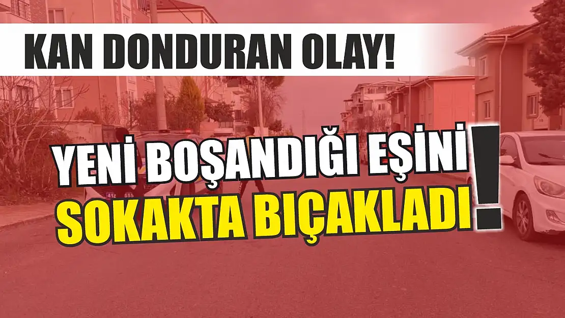 Kan donduran olay Yeni boşandığı eşini sokakta bıçakladı