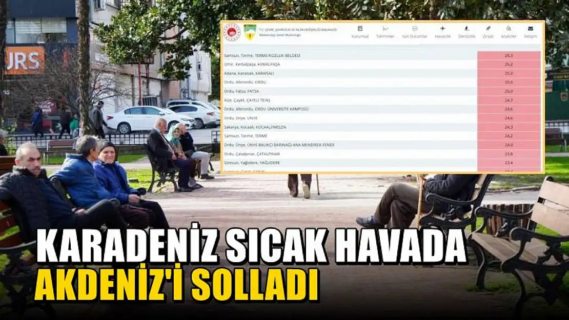 Karadeniz sıcak havada Akdeniz'i solladı