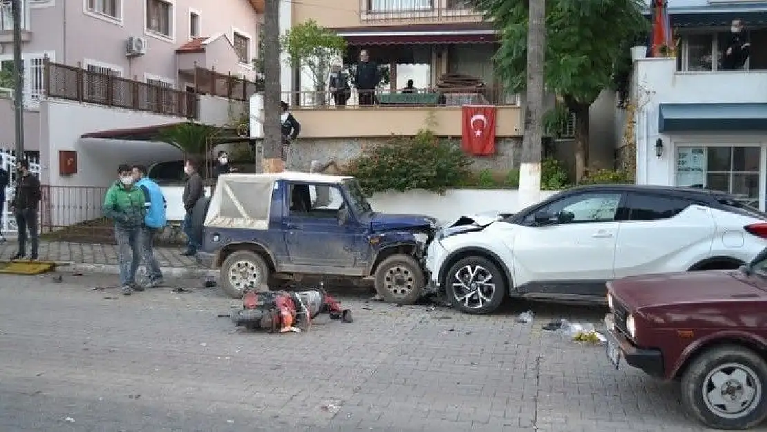 Karagözler Mahallesi'nde zincirleme kaza: 3 yaralı