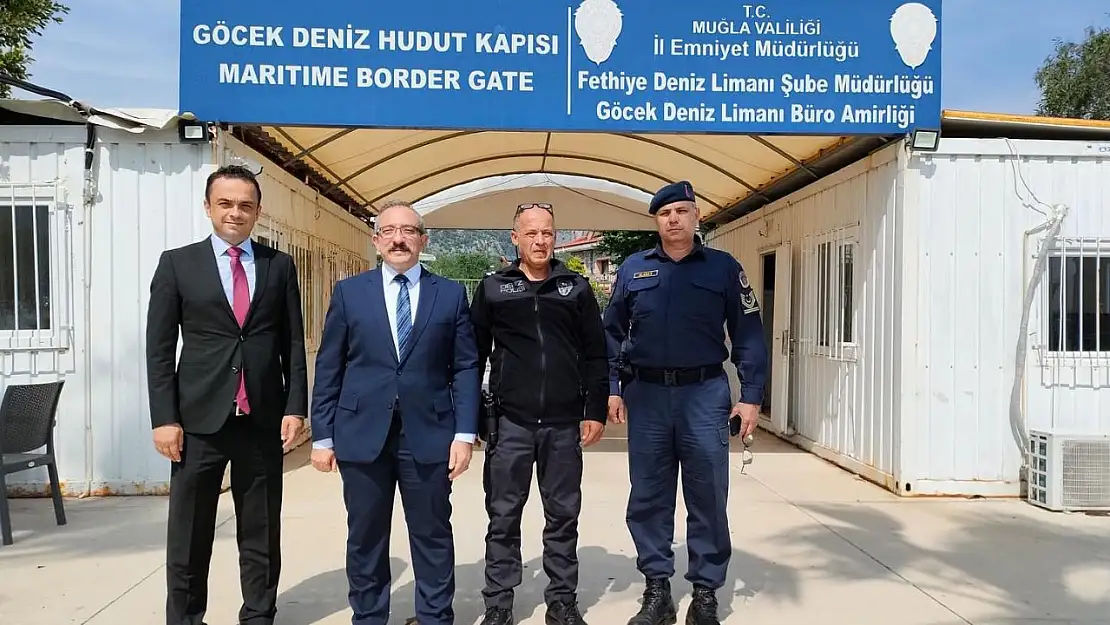 Karaman, Fethiye Deniz Limanı Şube Müdürlüğü Göcek Deniz Liman Büro Amirliği'ni ziyaret etti