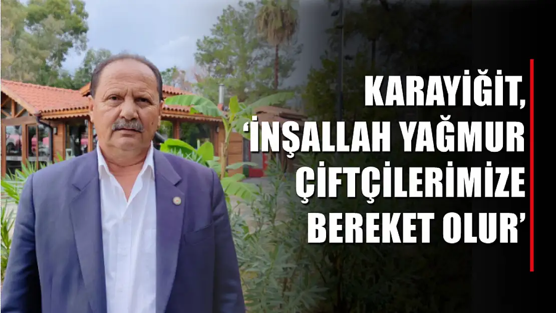 Karayiğit, 'İnşallah yağmur çiftçilerimize bereket olur'