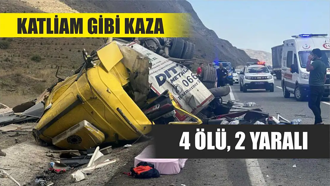 Katliam gibi kaza: 4 ölü, 2 yaralı