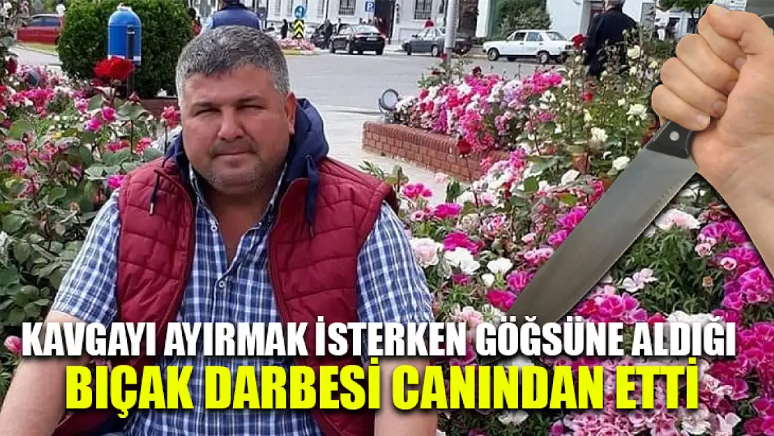 Kavgayı Ayırmak İsterken Göğsüne Aldığı Bıçak Darbesi Canından Etti