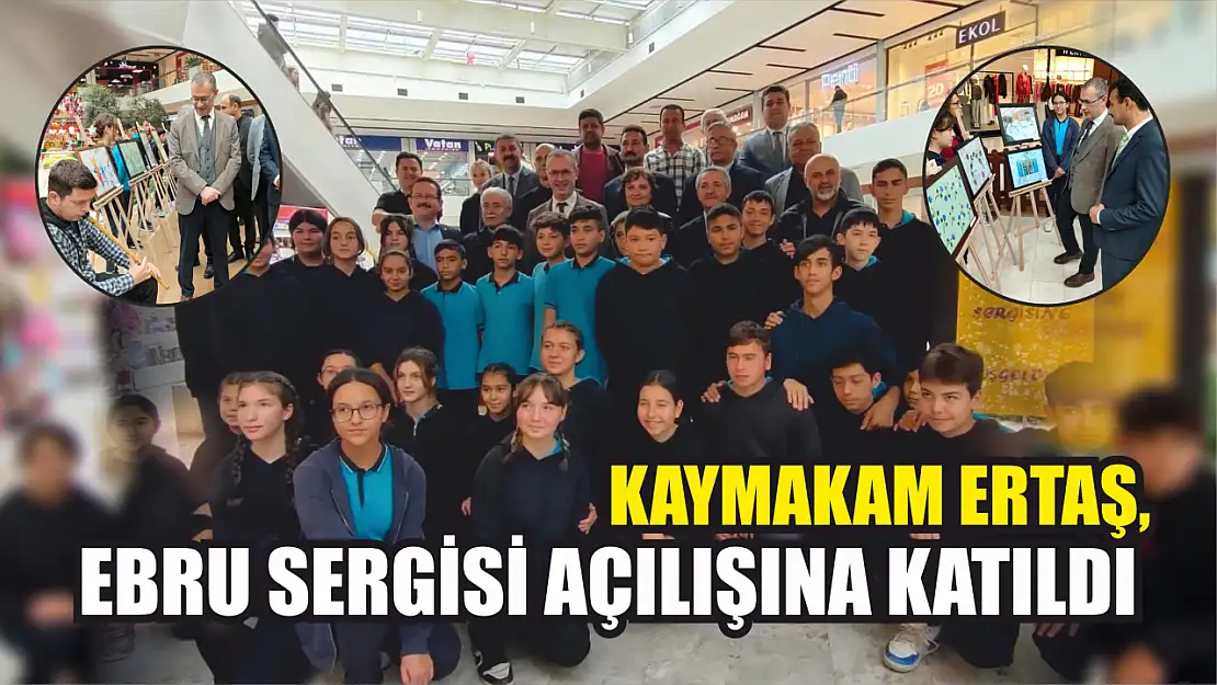 Kaymakam Ertaş, ebru sergisi açılışına katıldı