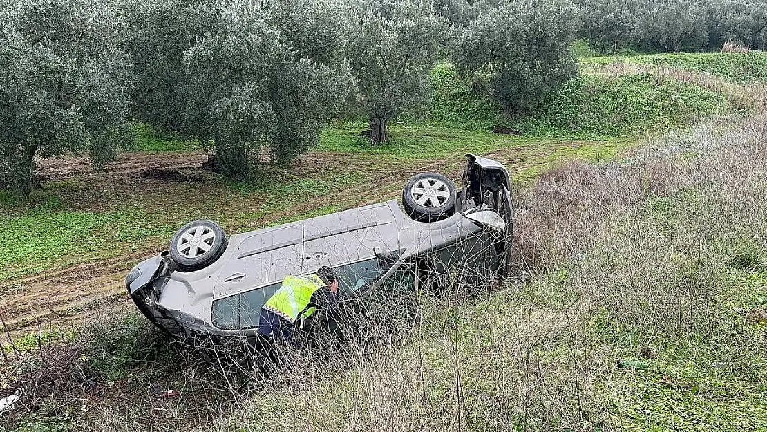 Kaza anı kamerada, tarlaya böyle uçtu