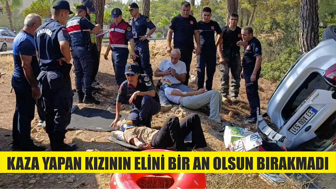 Kaza yapan kızının elini bir an olsun bırakmadı