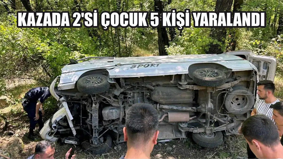 Kazada ikisi çocuk 5 kişi yaralandı