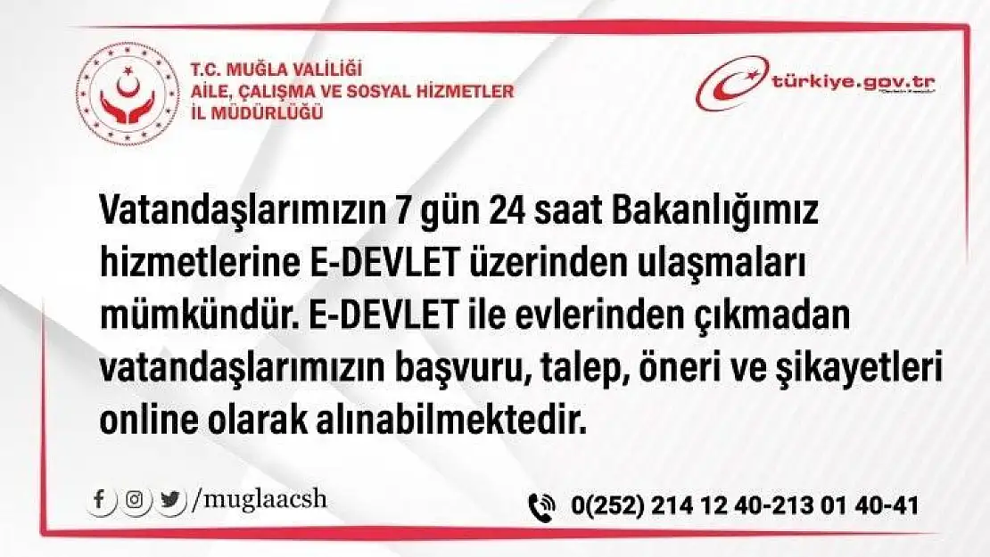 Kısıtlama günlerinde E-Devlet üzerinden ulaşılabilecek