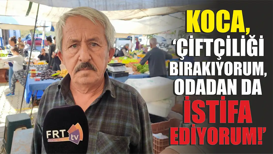 Koca, 'Çiftçiliği bırakıyorum, odadan da istifa ediyorum!'