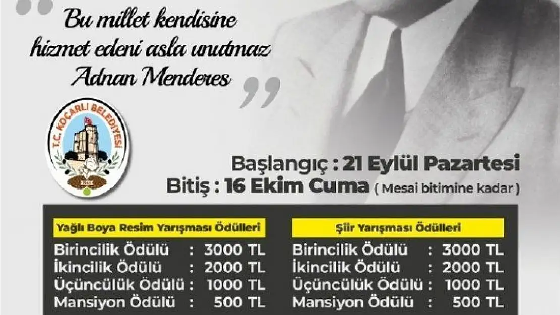 Koçarlı Belediyesi'nden Menderes'e vefa