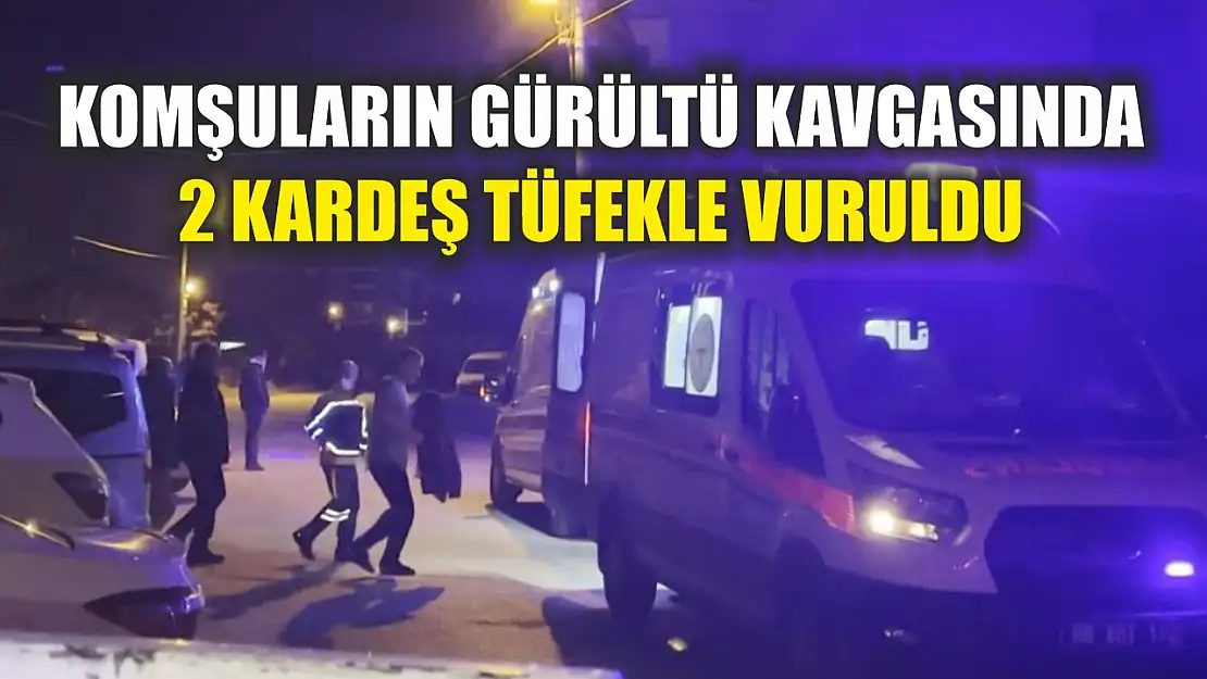 Komşuların gürültü kavgasında 2 kardeş tüfekle vuruldu