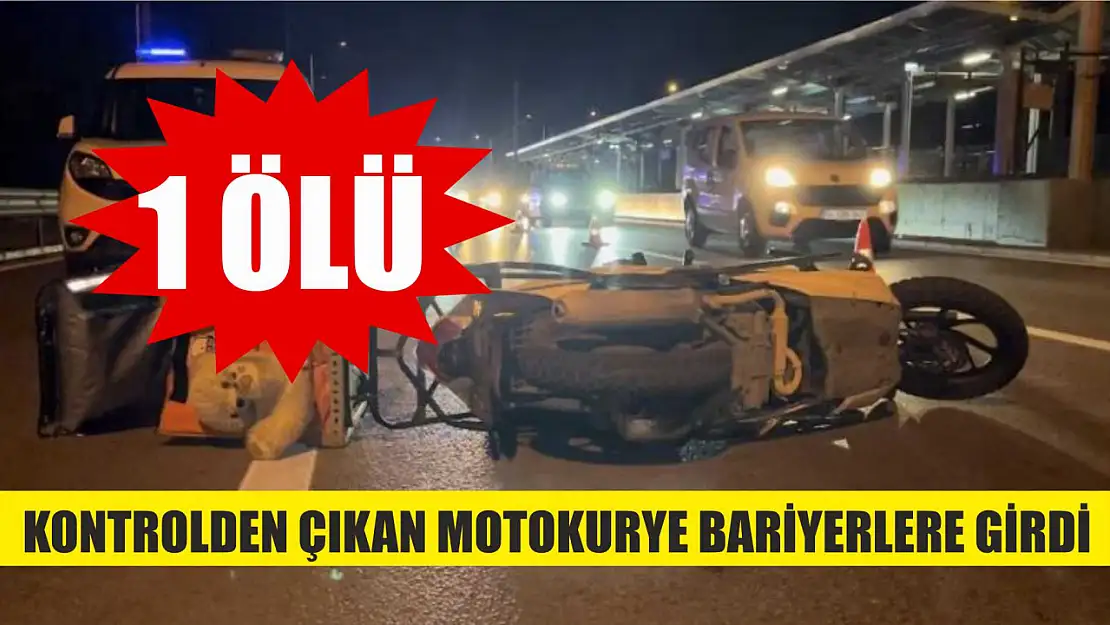 Kontrolden çıkan motokurye bariyerlere girdi: 1 ölü