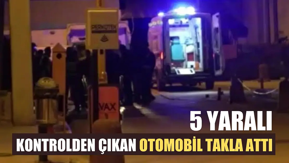 Kontrolden çıkan otomobil takla attı: 5 yaralı