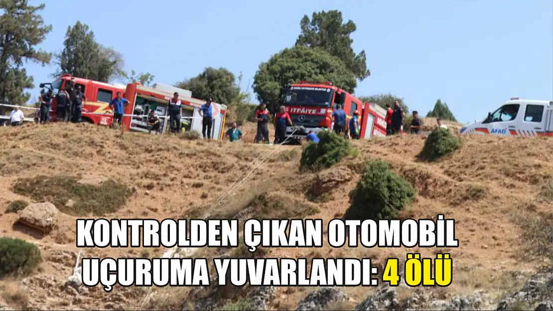 Kontrolden çıkan otomobil uçuruma yuvarlandı: 4 ölü