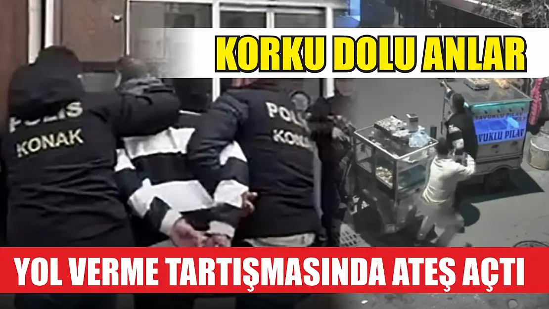 Korku dolu anlar: Yol verme tartışmasında ateş açtı