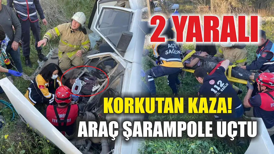 Korkutan kaza! Araç şarampole uçtu