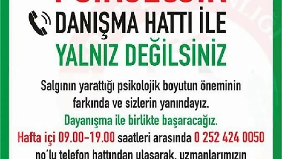 Koronavirüs İçin Psikolojik Destek Hattı Kuruldu