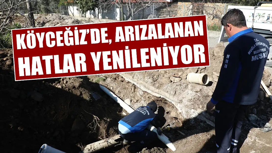 Köyceğiz'de, arızalanan hatlar yenileniyor