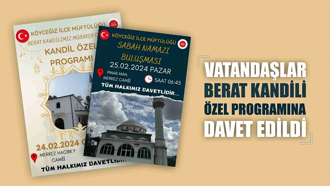 Köyceğiz'de Berat Kandili Programı