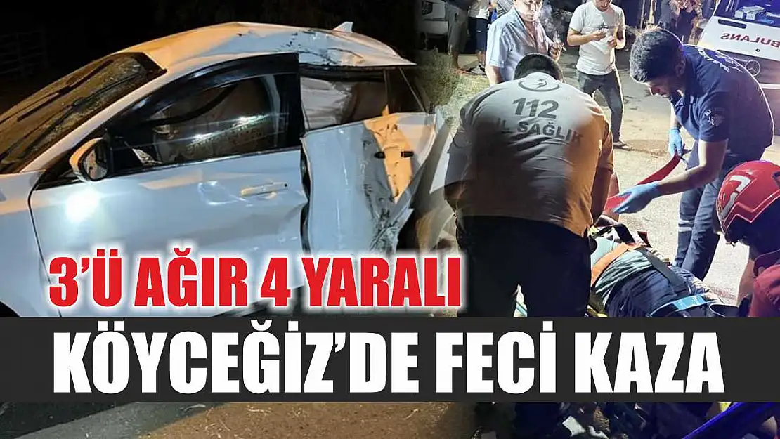 Köyceğiz'de feci kaza: 3'ü ağır 4 yaralı
