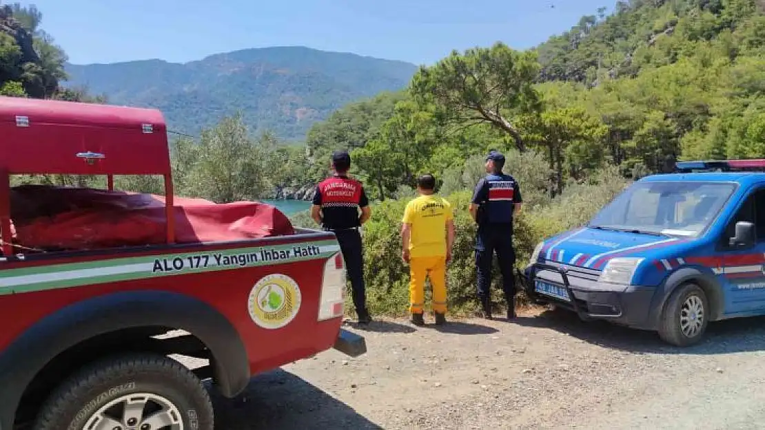 Köyceğiz'de orman yangınlarına karşı Jandarma devriye nöbetinde