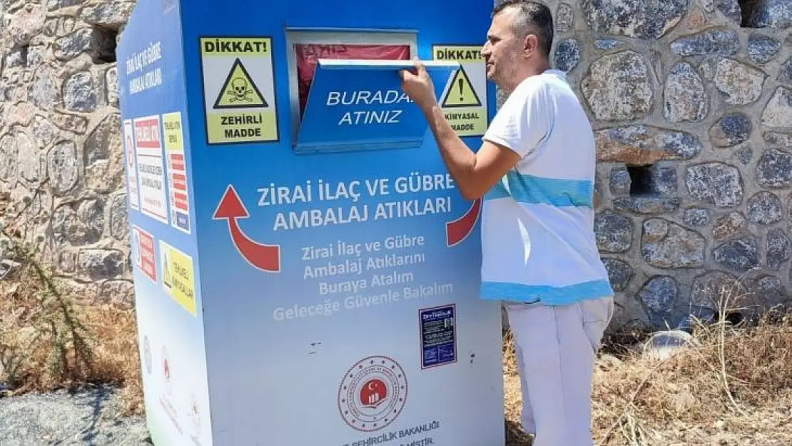 KÖYCEĞİZ'DE ZİRAİ AMBALAJ ATIKLARI KONTEYNIRLARI KONTROL EDİLDİ