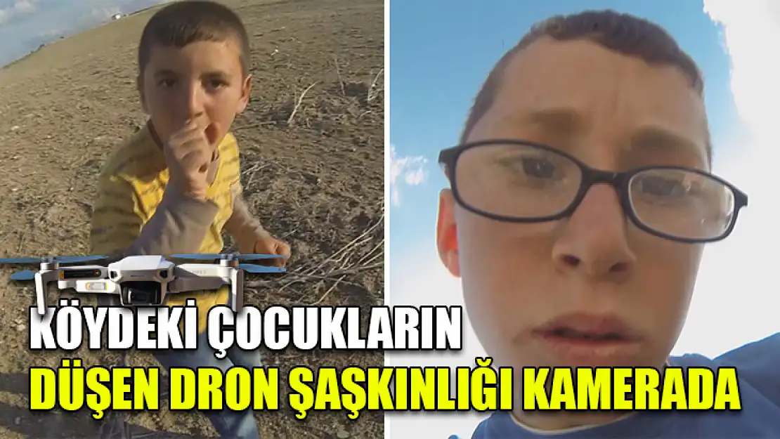 Köydeki Çocukların Düşen Dron Şaşkınlığı Kamerada