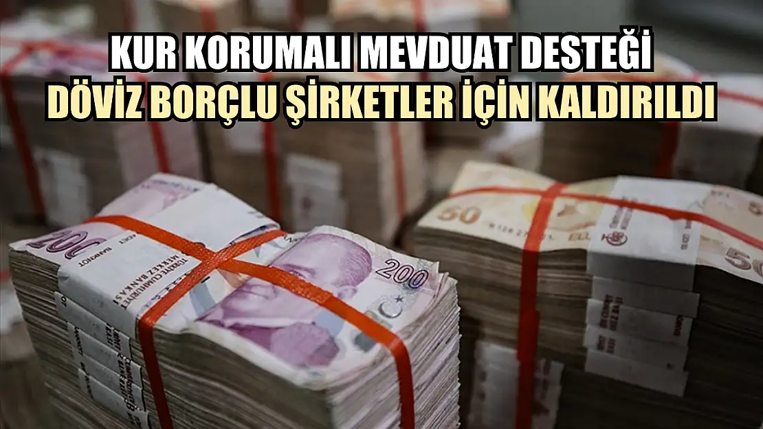 Kur Korumalı Mevduat Desteği Döviz Borçlu Şirketler için Kaldırıldı