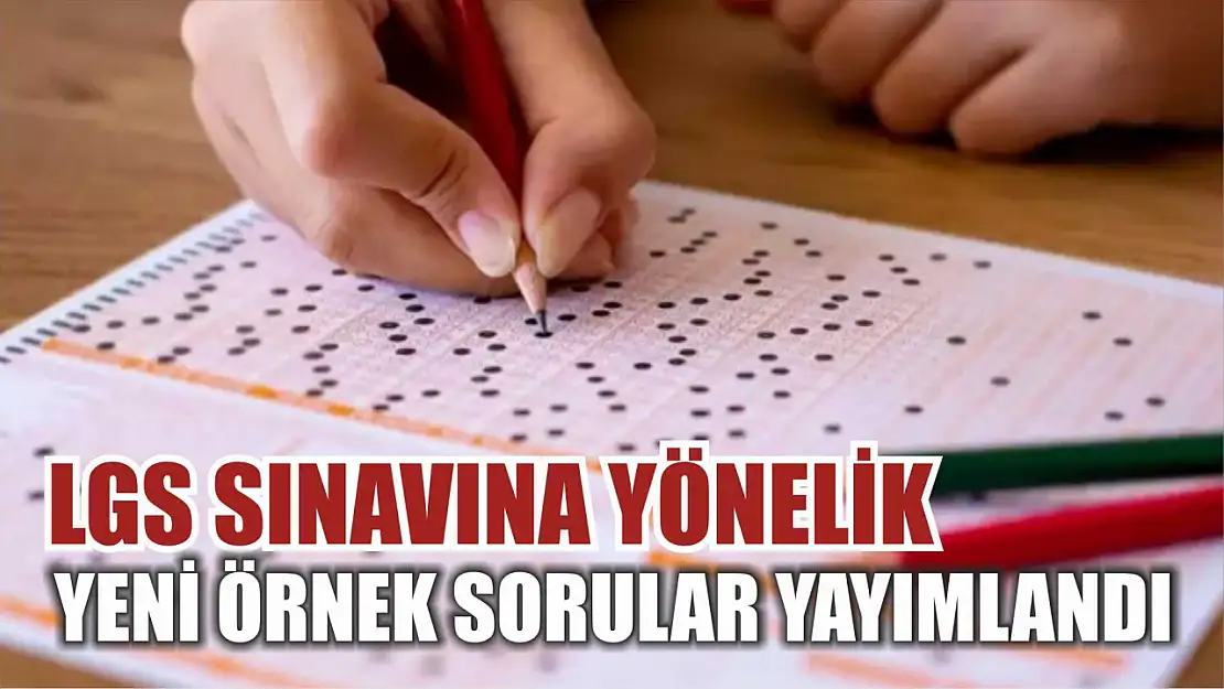 LGS sınavına yönelik yeni örnek sorular yayımlandı