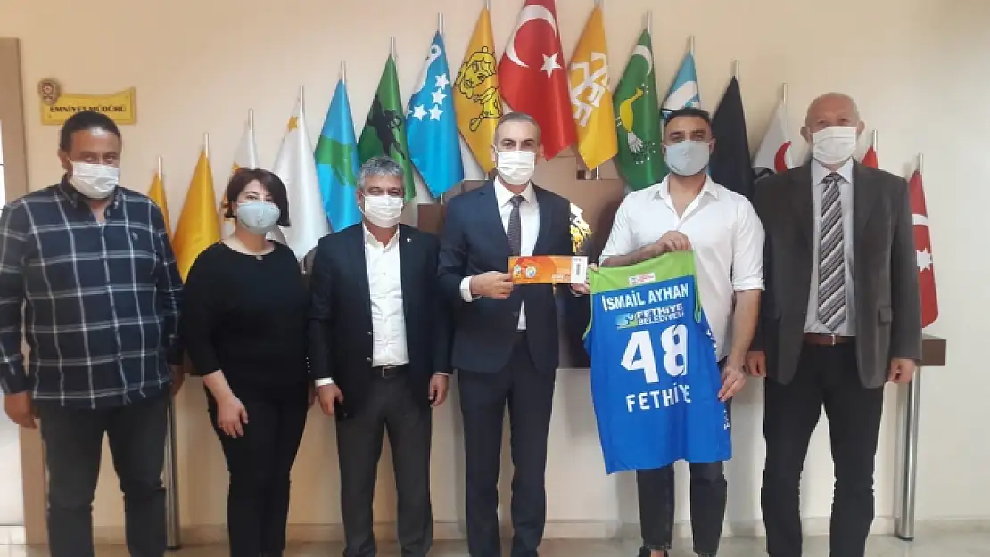 LH Fethiye Belediyespor Yönetimi'nden Emniyet Müdürü Ayhan'a ziyaret