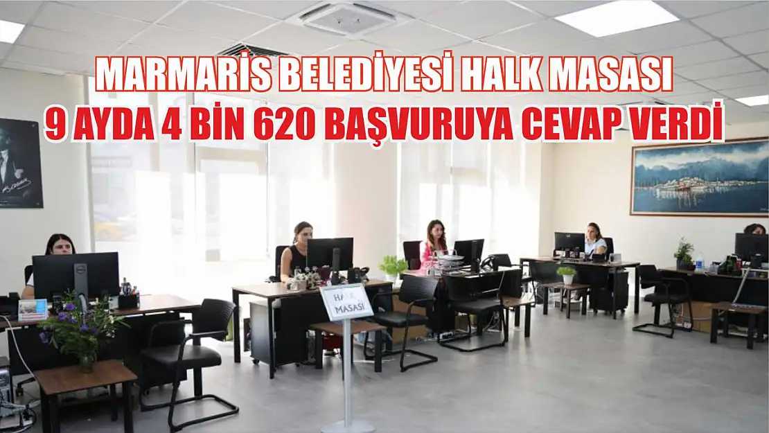 Marmaris Belediyesi Halk Masası 9 ayda 4 bin 620 başvuruya cevap verdi