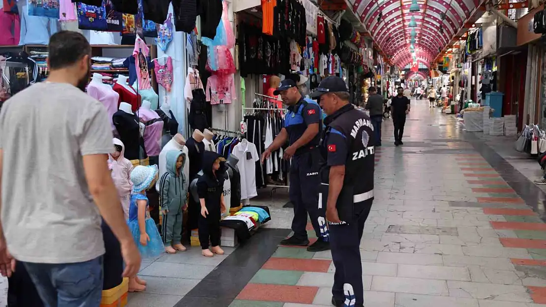 Belediye'den Kapalı Çarşıda işgaliye denetimi