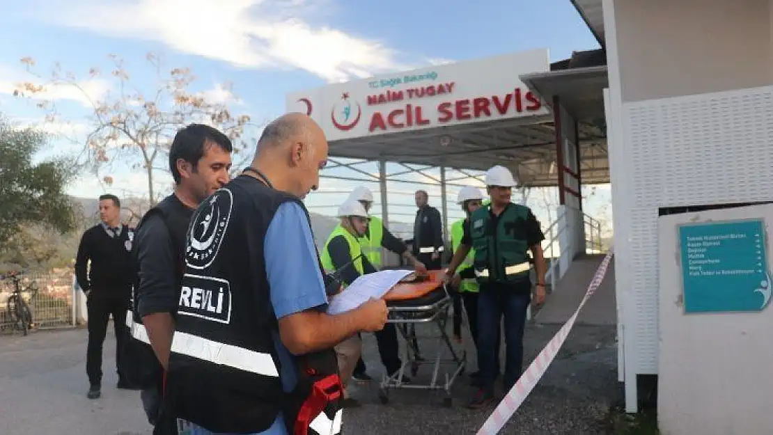 Marmaris Devlet Hastanesi'ndeki tatbikat başarı ile gerçekleştirildi