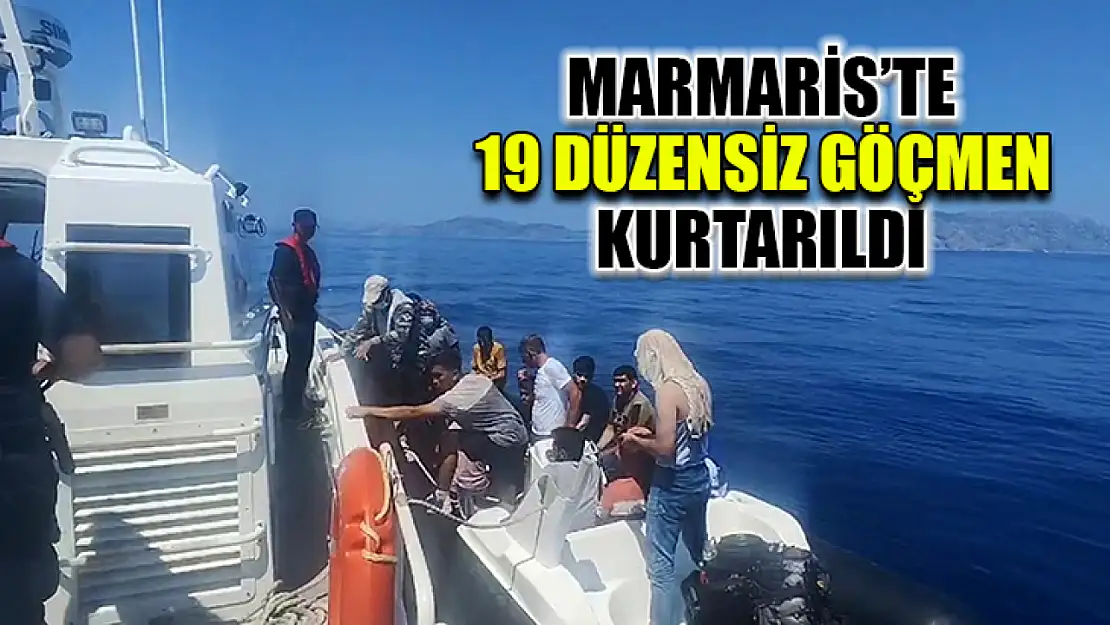 Marmaris'te 19 Düzensiz Göçmen Kurtarıldı