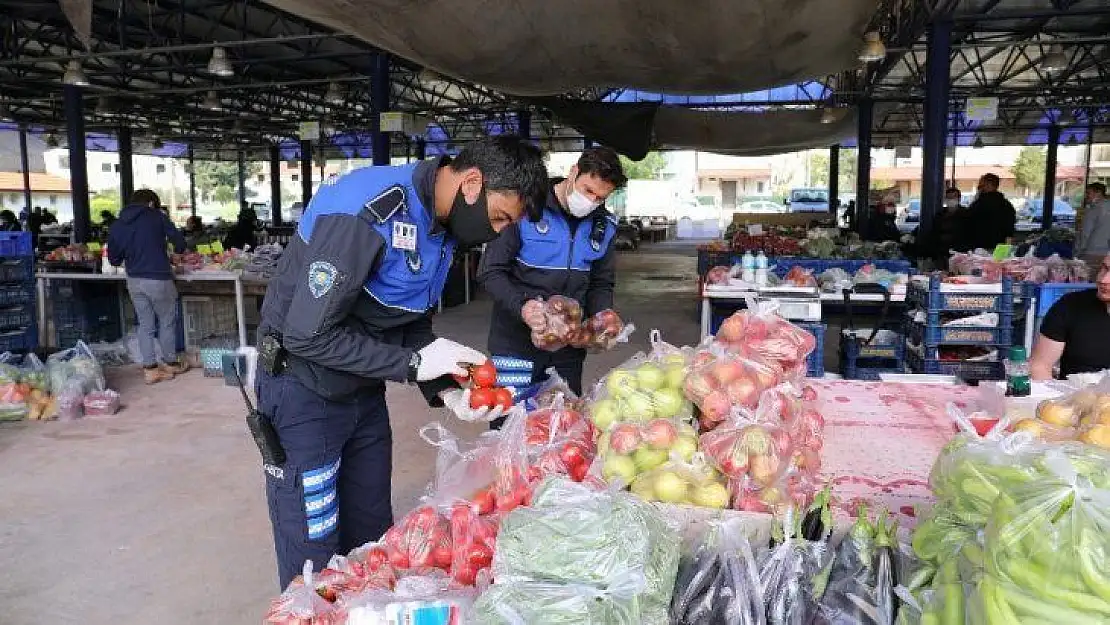 Marmaris'te pazarlar kontrol altında